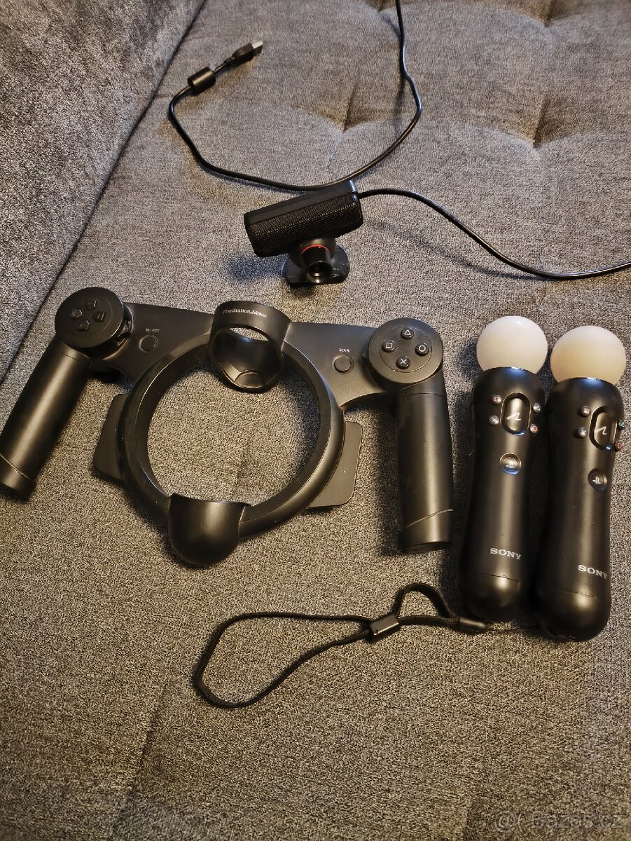 Ps3/Ps4 Move ovladače + volant a kamera