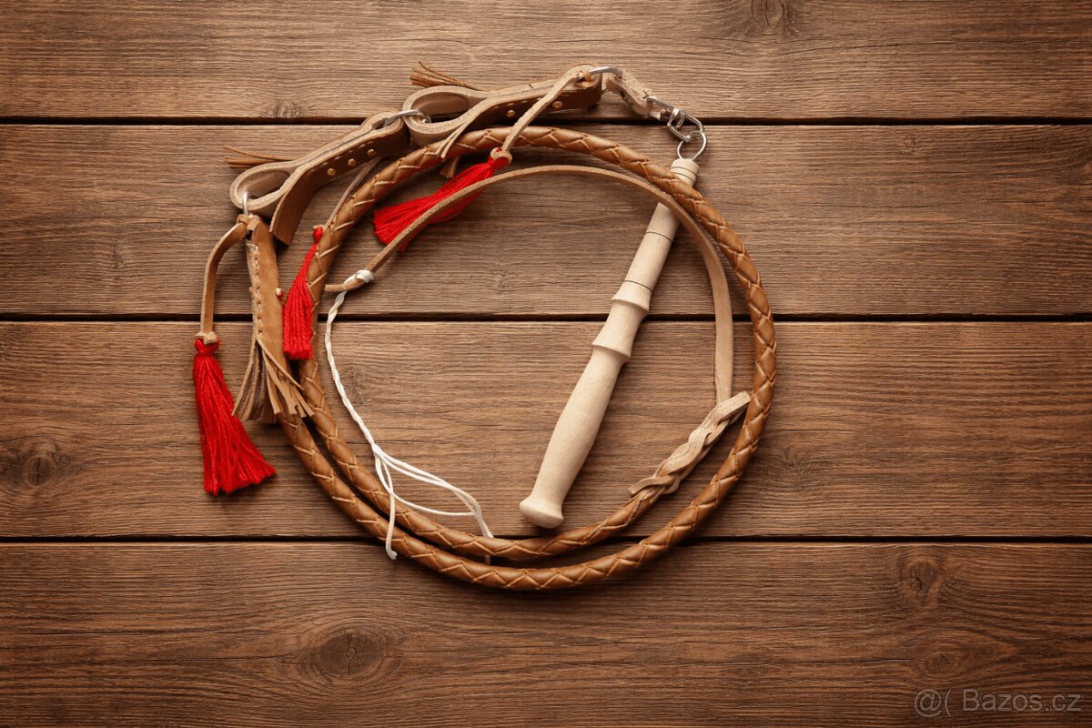 Světlý pastevecký bič – 250 cm