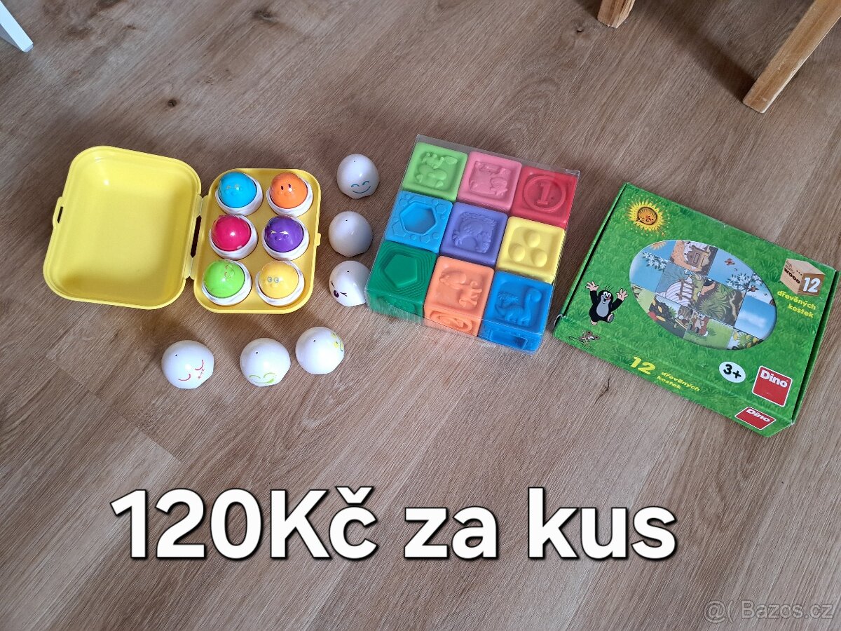 Kuželky,vkládačka,puzzle a další