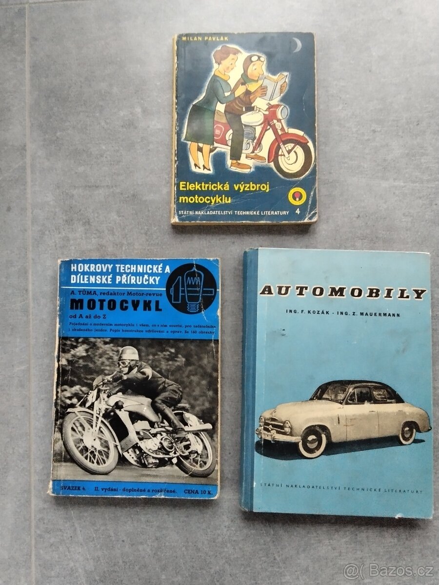 Motoristické knihy 1926-1960 zajímavé raritní