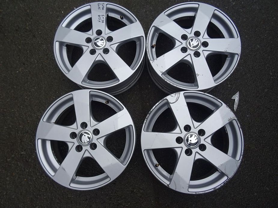 Alu disky na Škoda, 15",rozteč 5x100, ET 38, šířka 6J