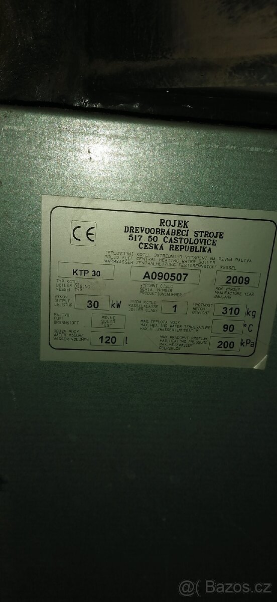 Prodám kotel Rojek KTP 30