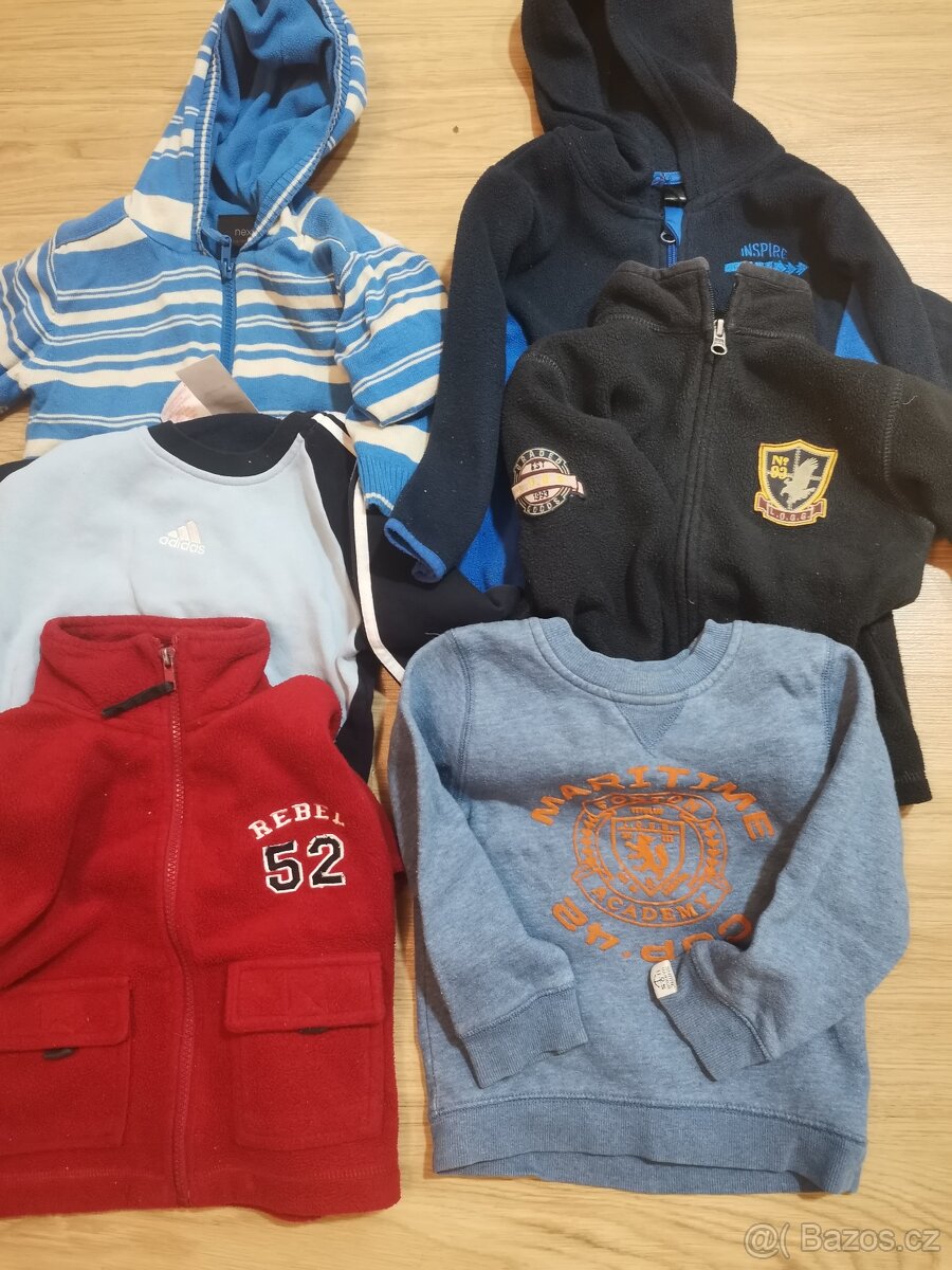 Mikina, adidas, svetr next velikost 92, vel. 18 -24 měsíců