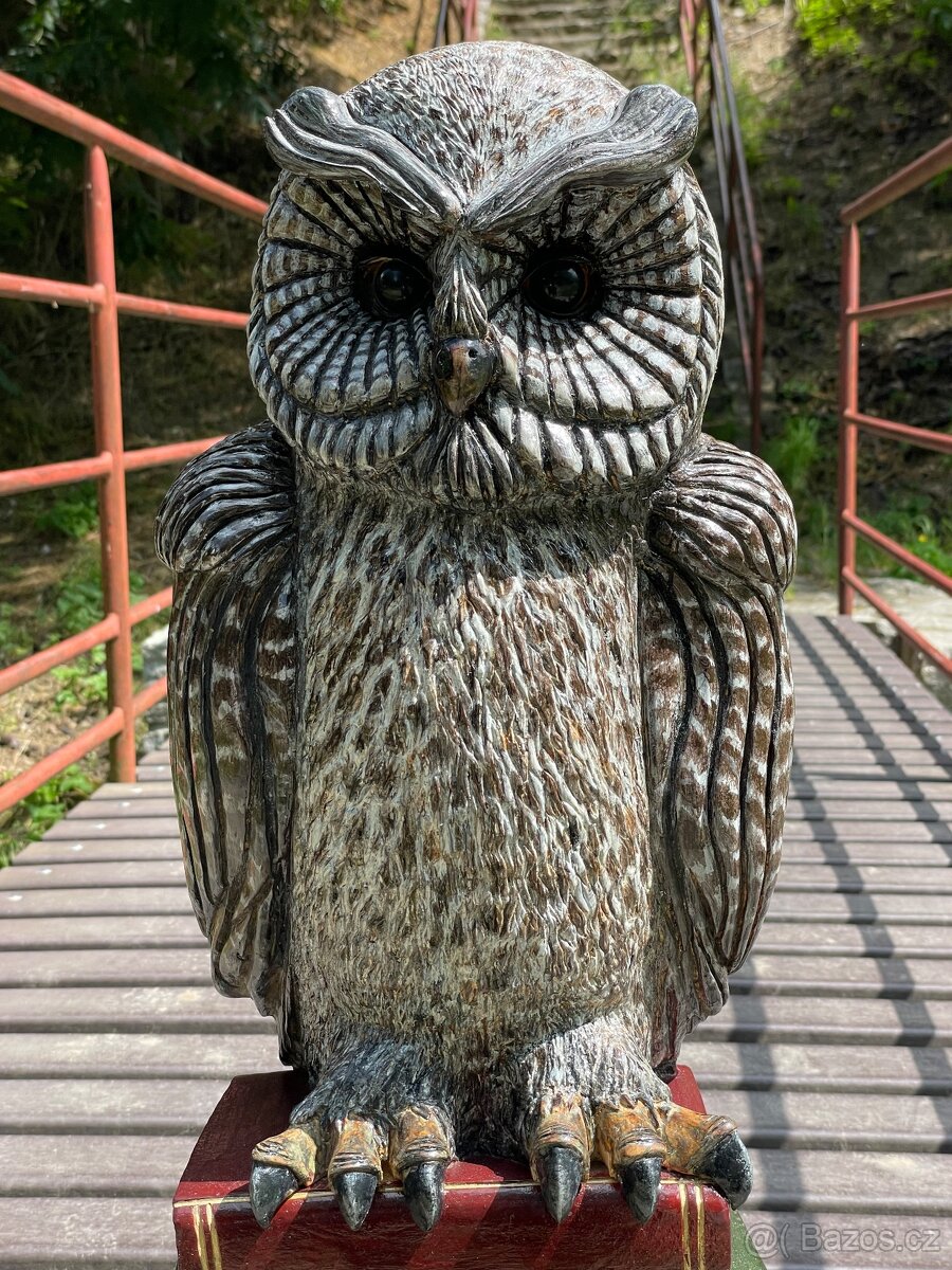 Dřevěná socha Sova