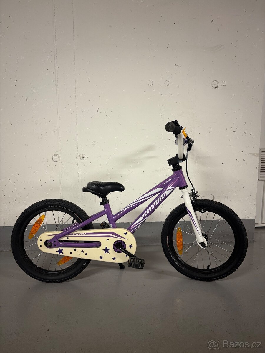 Dětské kolo Specialized Hotrock 16" (fialová a bílá)