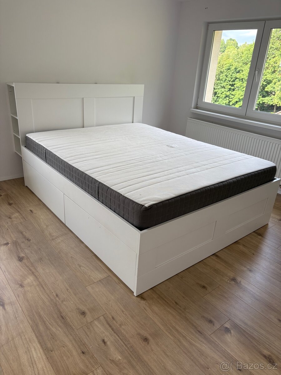 Postel dvoulůžko s úložným prostorem 160x200