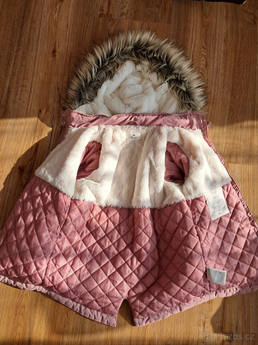Zimní parka vel. 122 H&M a další