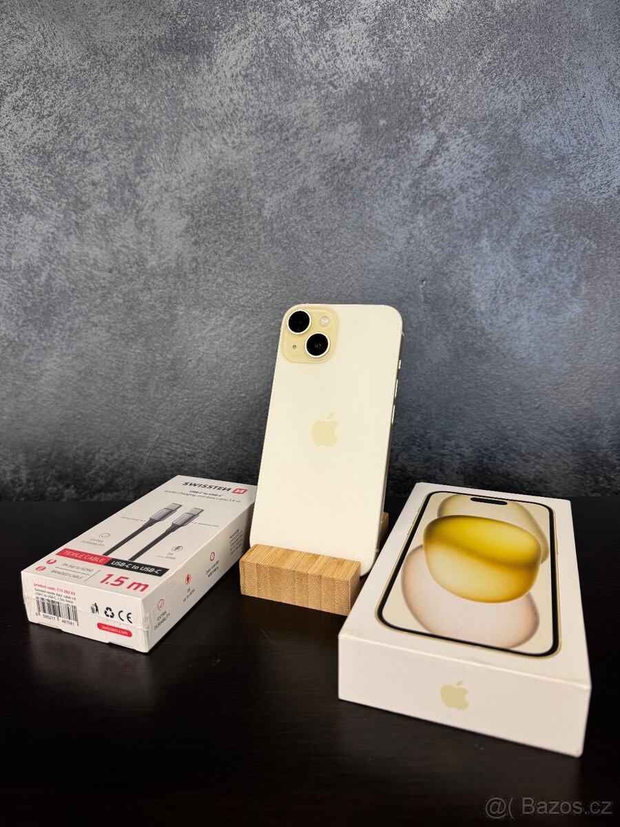 Apple iPhone 15 256 GB Yellow - ZÁRUKA+FAKTURA