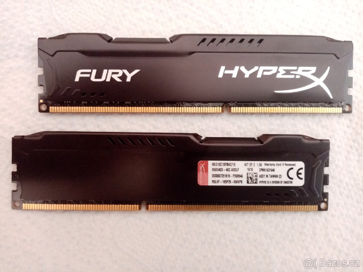 16GB DDR3 Fury HyperX