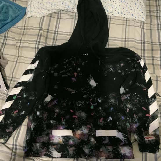 Off white mikina galaxy s kapuci