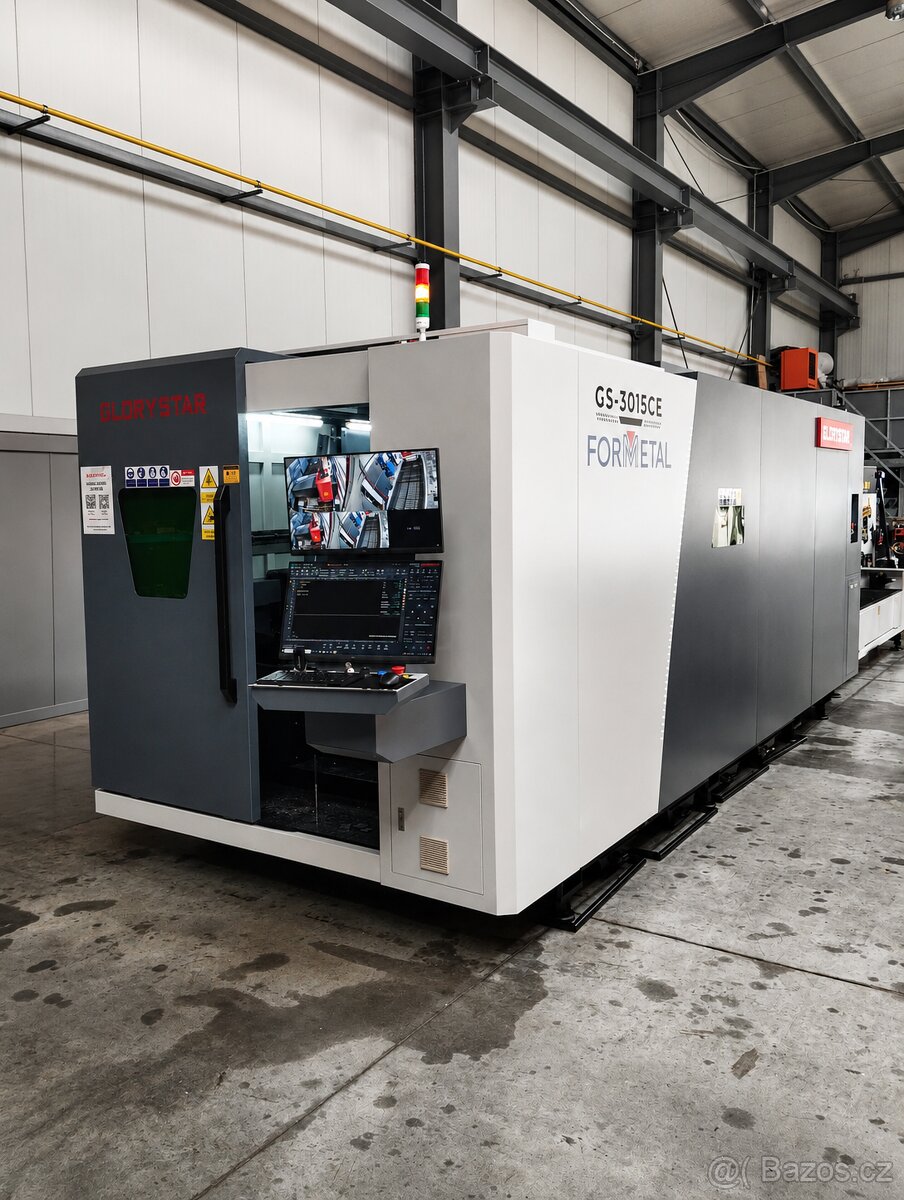 Vláknový laser GLORYSTAR model GS-3015CE/6 kW