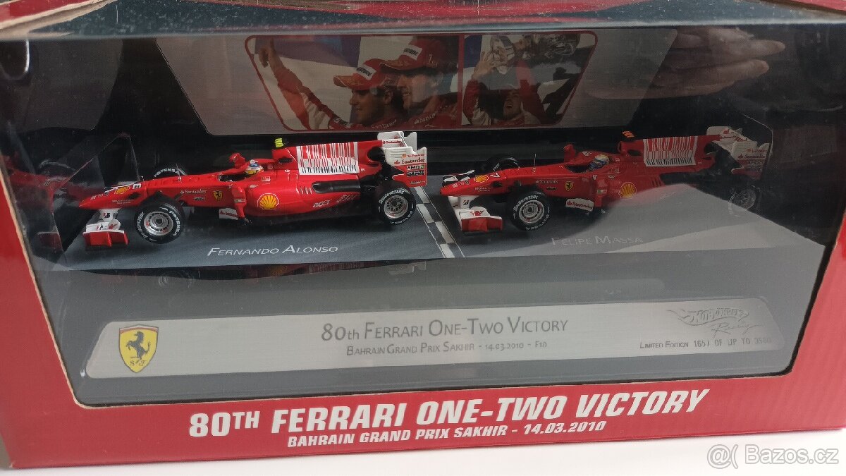 Hot wheels formule 1, ferrari , Alonso Massa.