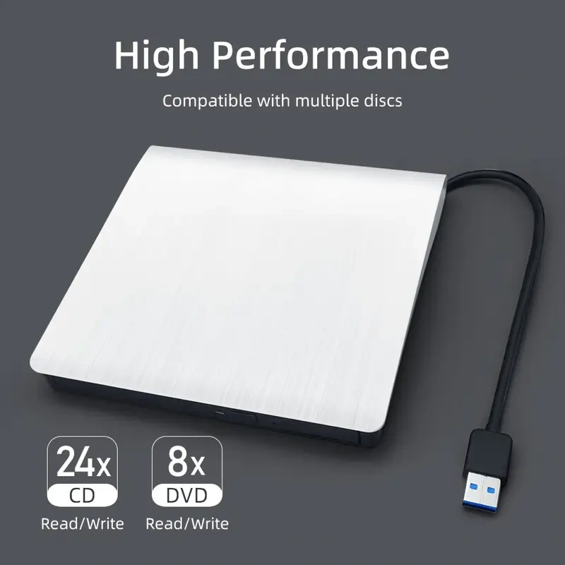 Přenosná DVD mechanika s vysokou rychlostí USB3.0