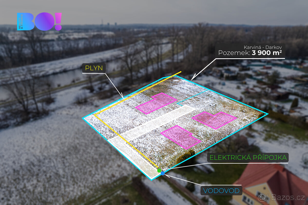 Prodej stavebního pozemku 3900 m², Karviná- Darkov