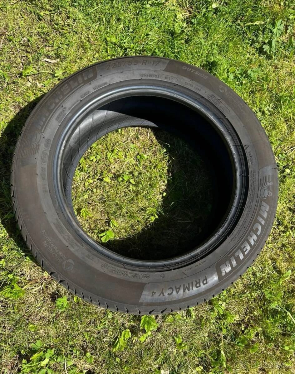 1ks LETNÍ PNEU MICHELIN PRIMACY4, 225/55 R17, DOT 0223