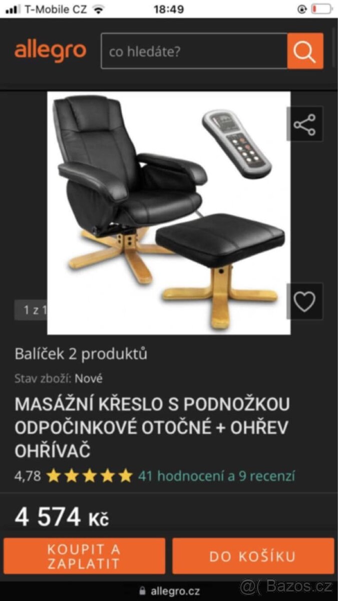 nove křeslo nepoužite