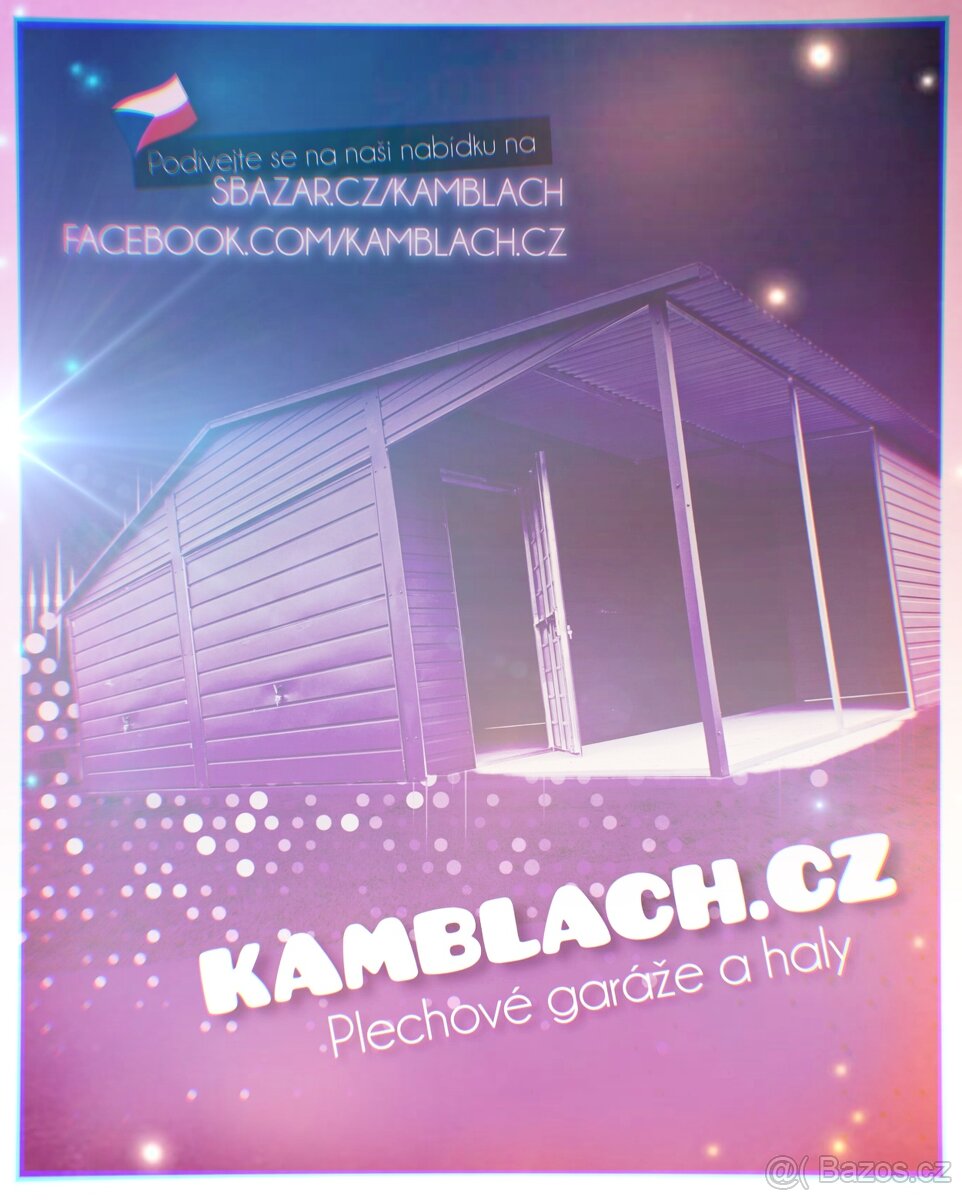 Plechová garáž. Montáž zdarma. Český Těšín. Kamblach Garaze