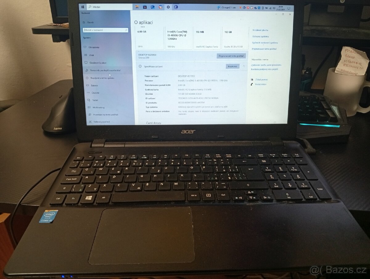 Starší ntb Acer