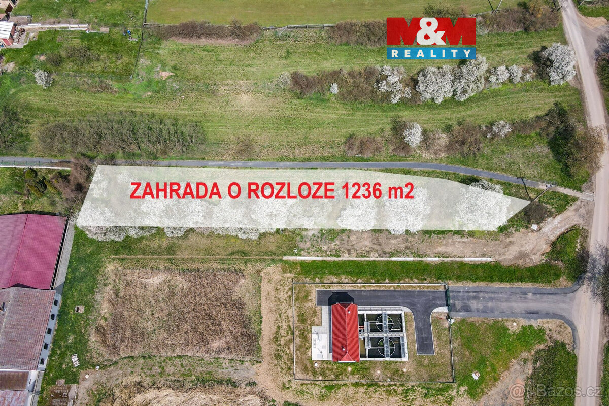 Prodej zahrady, 1236 m², Čistá