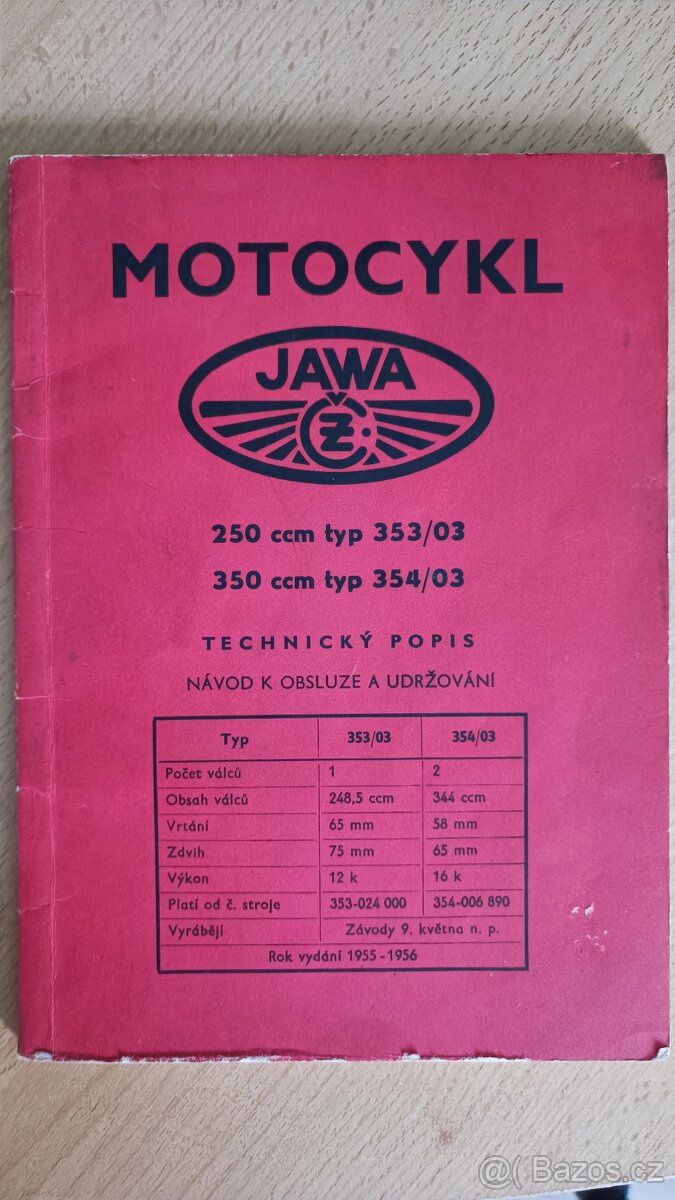 Návod k obsluze Jawa-CZ 250/350