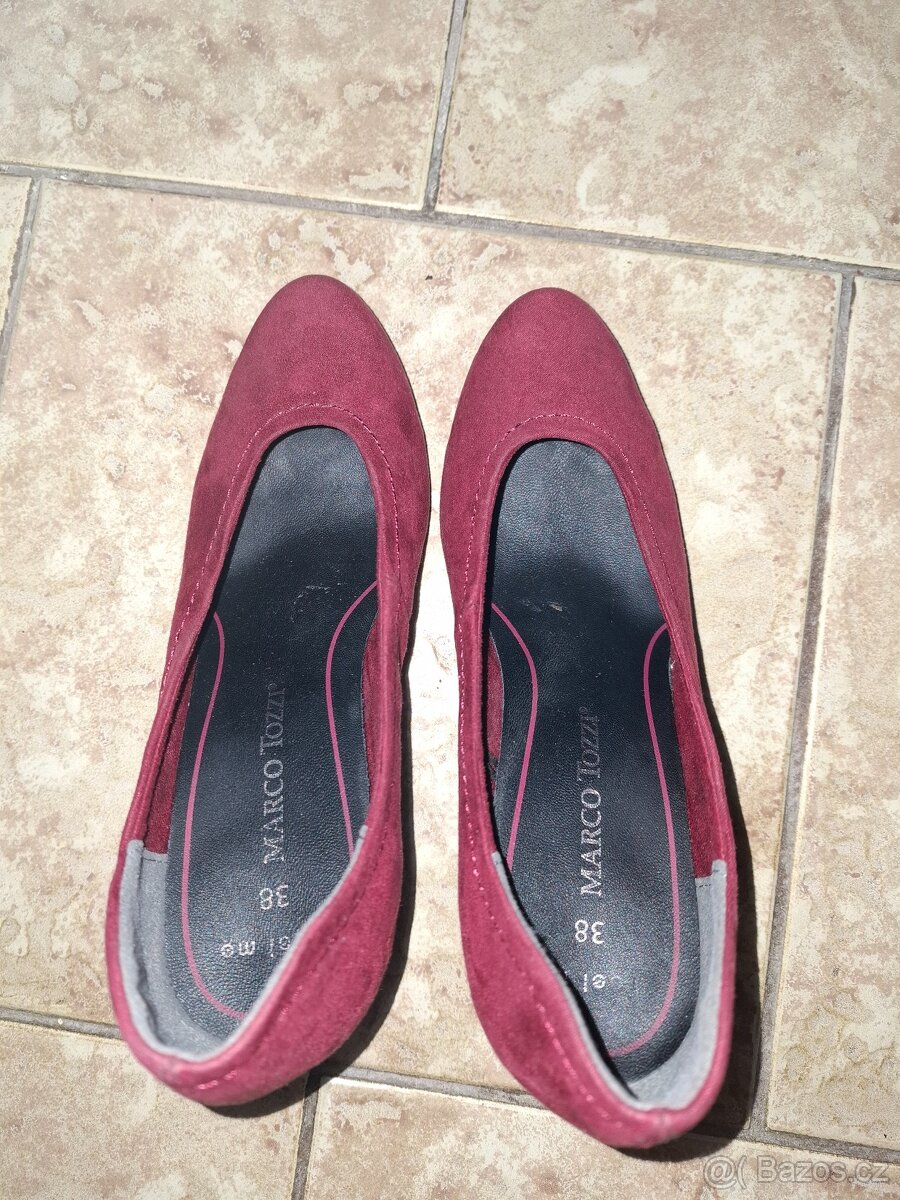 Vínové lodičky Marco Tozzi vel 38