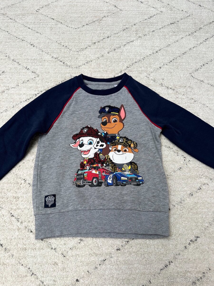 Chlapecká mikina s Tlapkami Paw Patrol vel 116