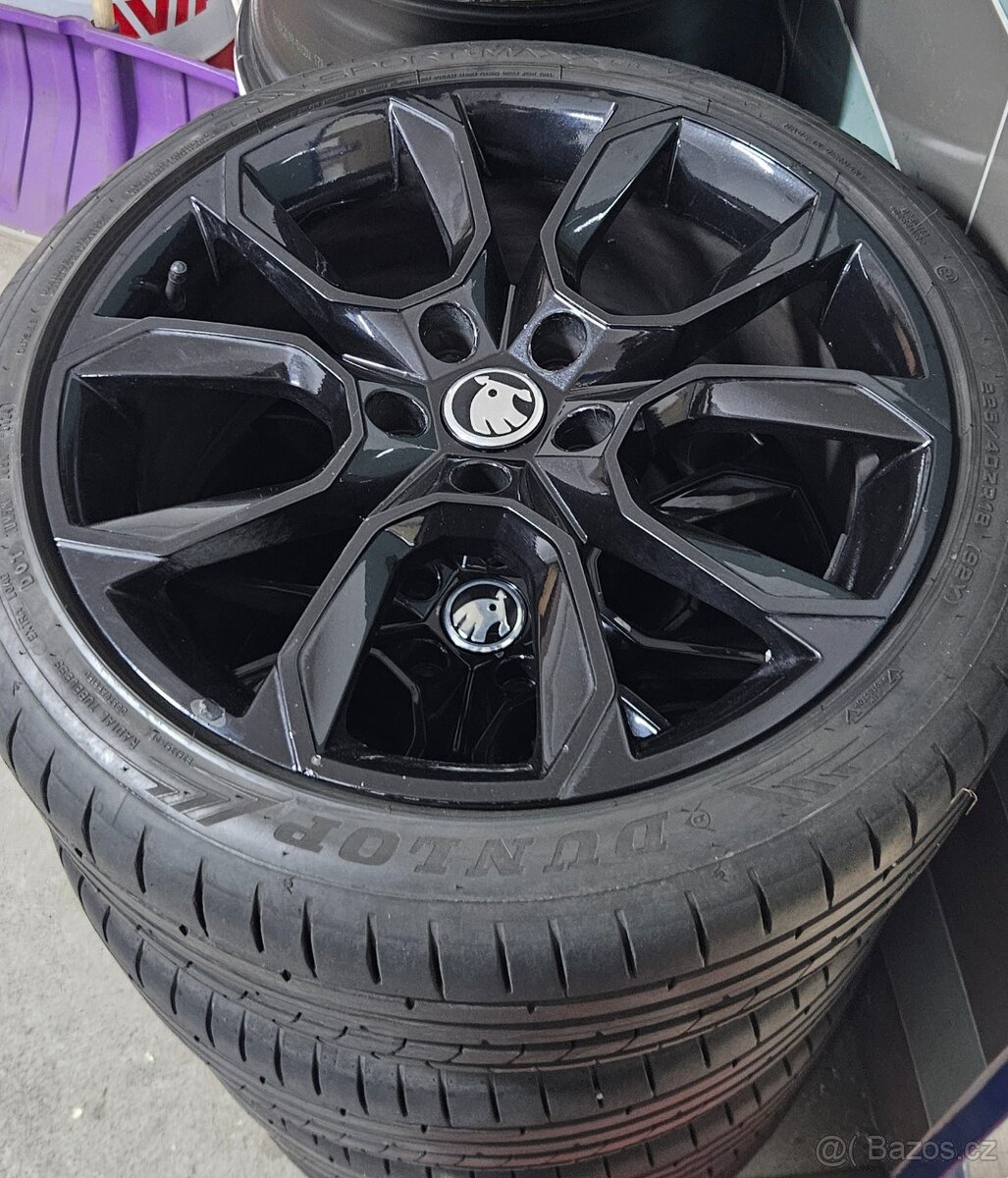 Alu disky 5x112 R18 Letní Pneu 225/40/R18 Dunlop