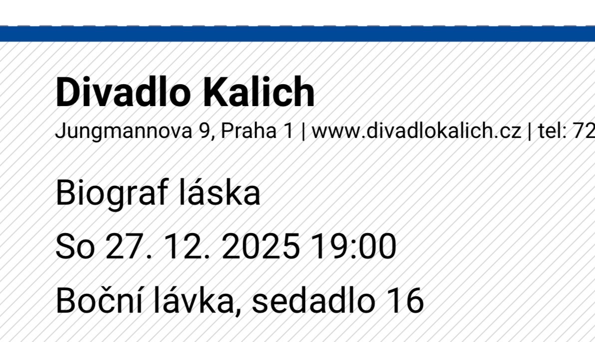 Muzikál Biograf láska 27.12.