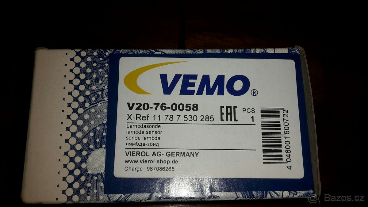 Lambda sonda Vemo V20-76-0058 (BMW 11787530285)