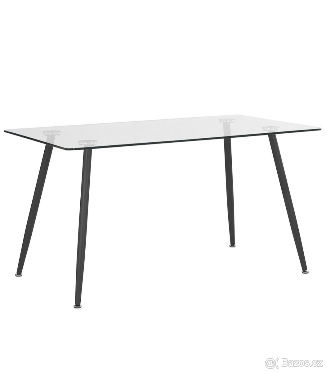 Skleněný jídelní stůl pro 4 osoby 140x80
