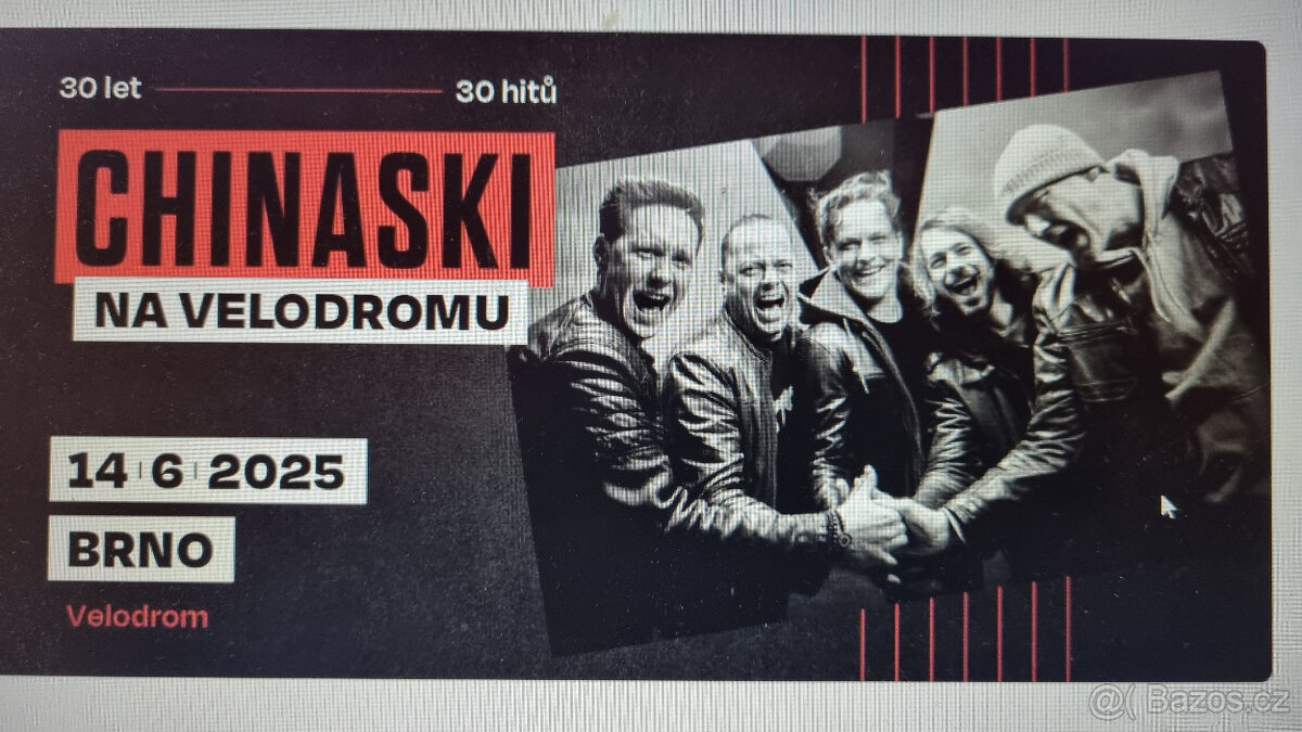 Prodám 2 vstupenky na Chinaski