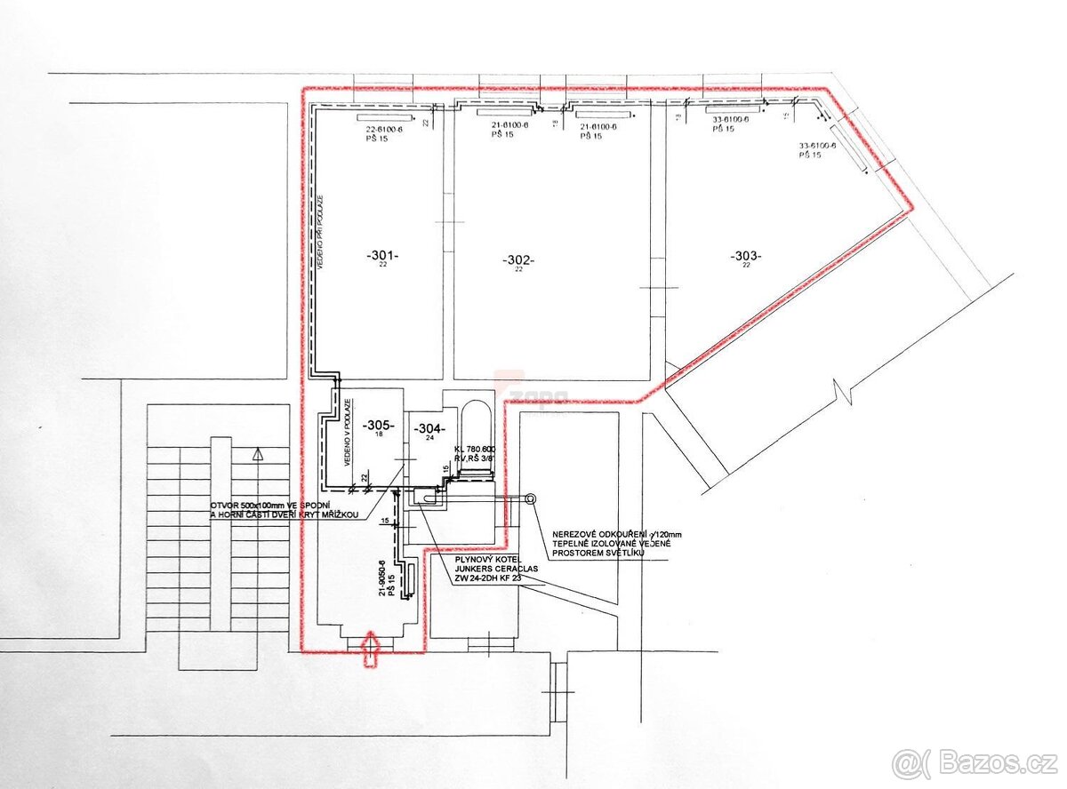 Pronájem nezařízeného bytu 2+1 69 m2 Praha 3 Žižkov