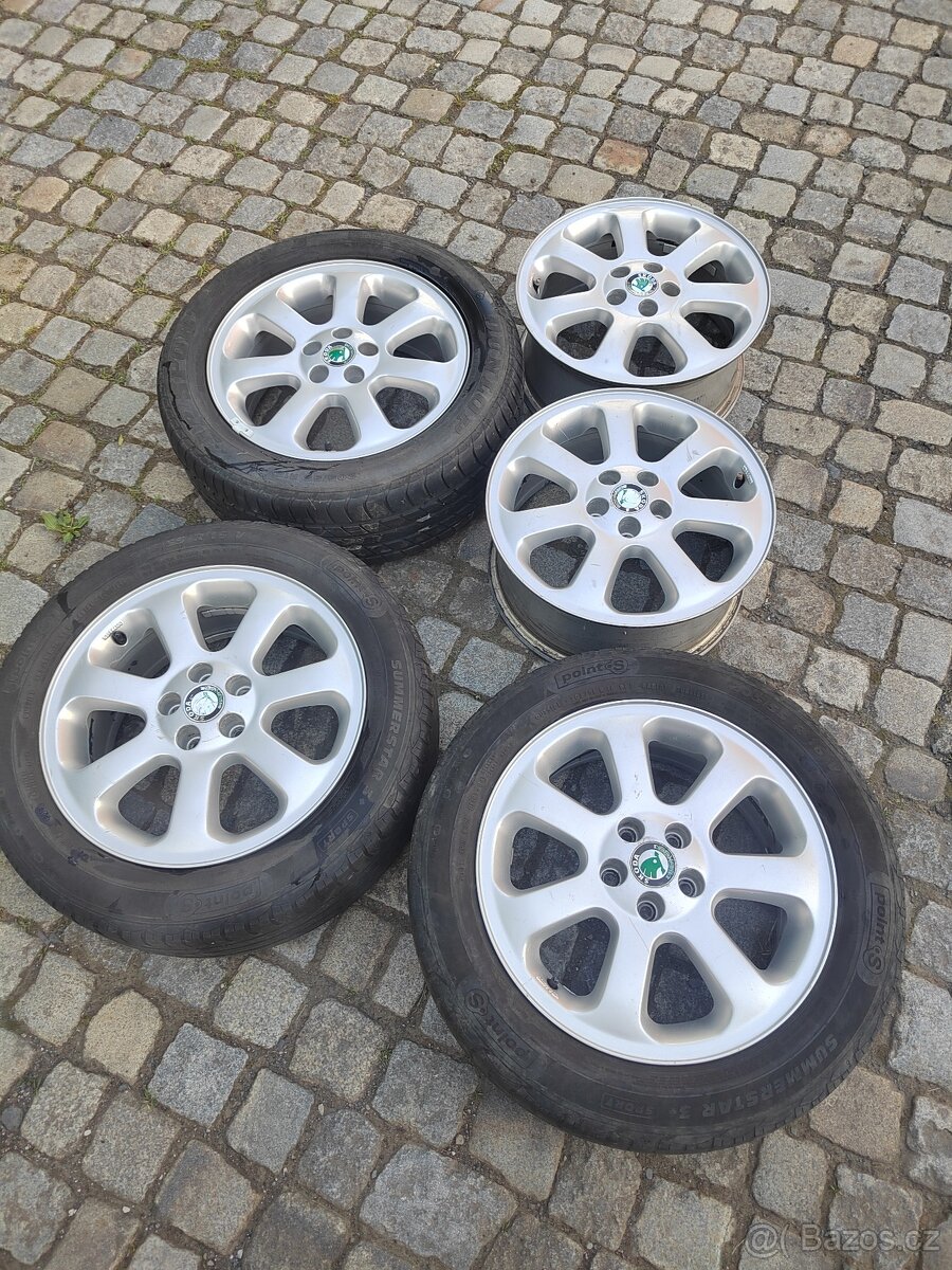 Prodám orig alu 16 škoda Octavia 1 5x100 ET 42 5ks