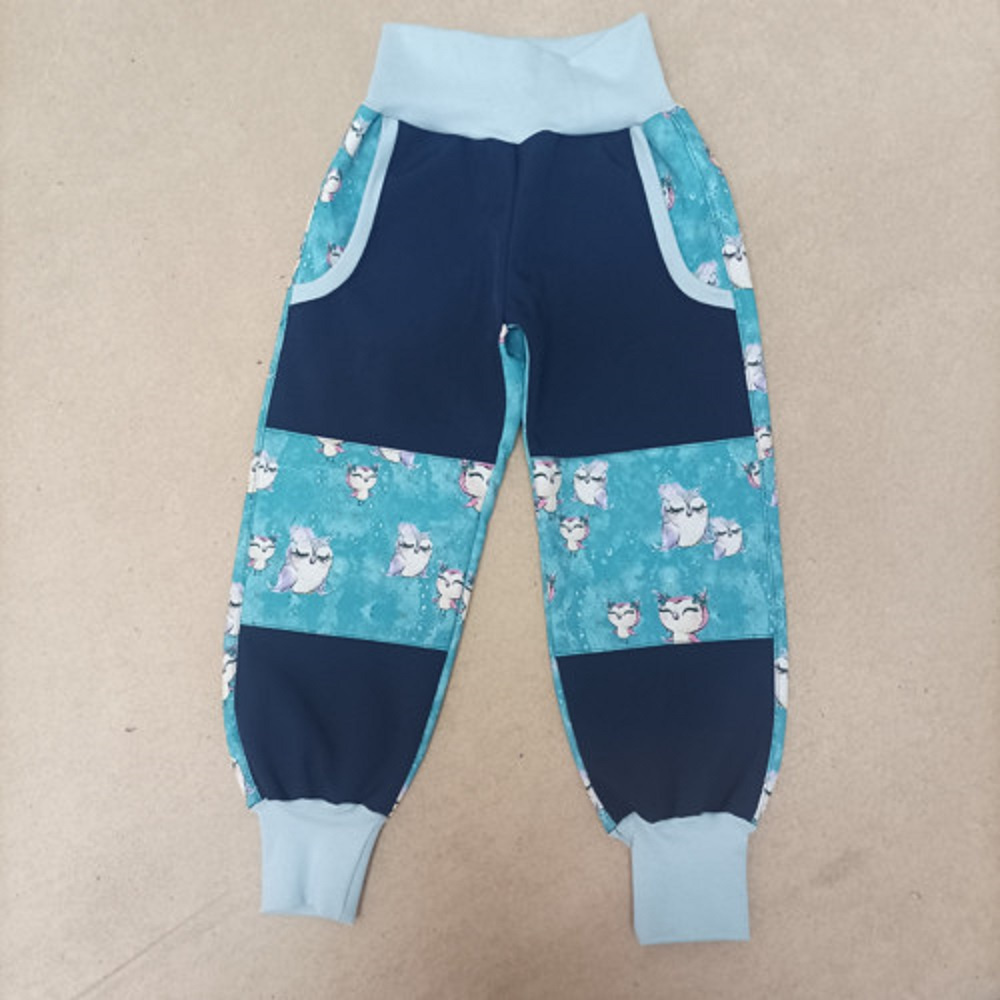 Dětské podzimní softshellové kalhoty - dva motivy