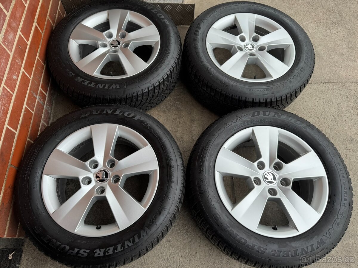 Alu 16" 5x112, škoda ORION zimní 90%, pěkné, SUP3