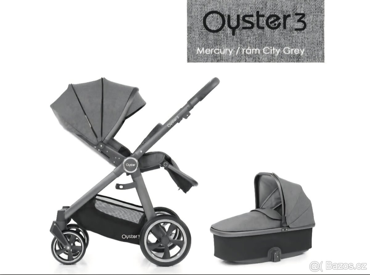 Kočárek Oyster 3 trojkombinace + prislusenstvi