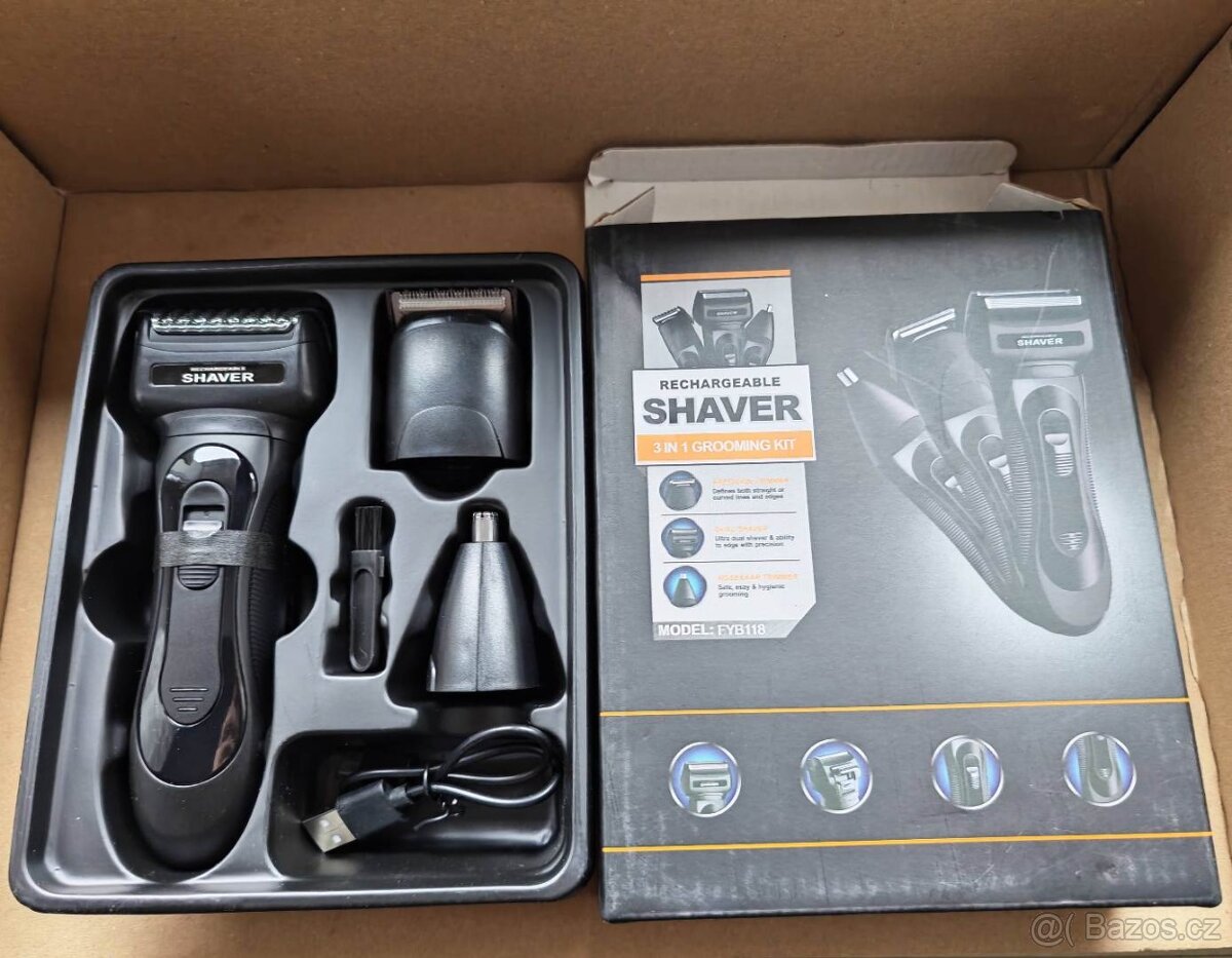 Nový holicí strojek 3 v 1