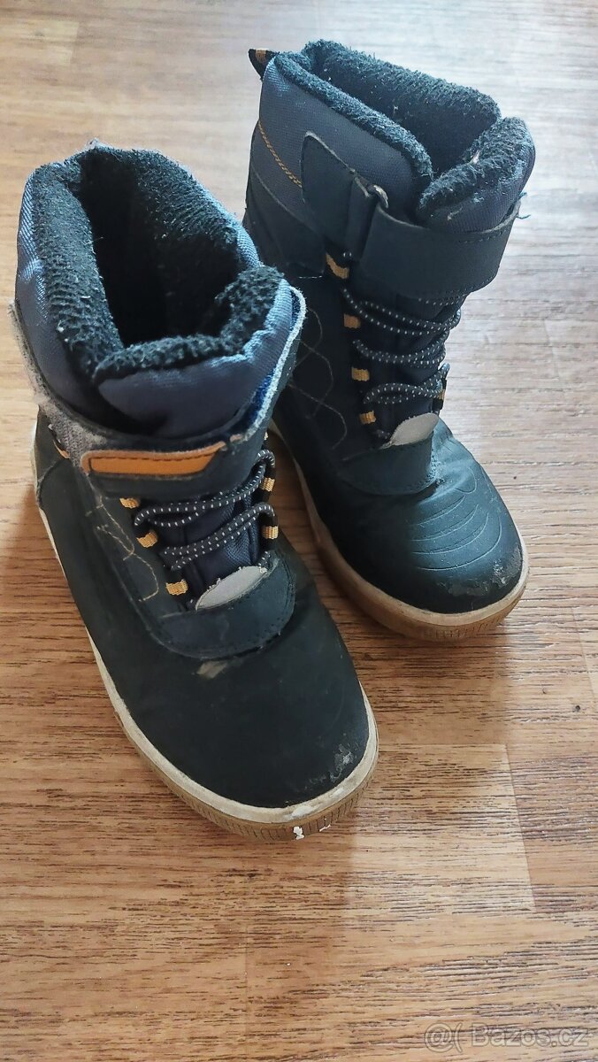 Modré zimní boty sněhule na zip vel. 31