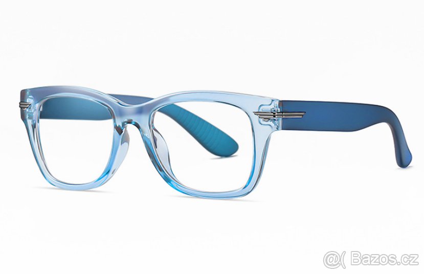 Brýlové obroučky-transparentní modré