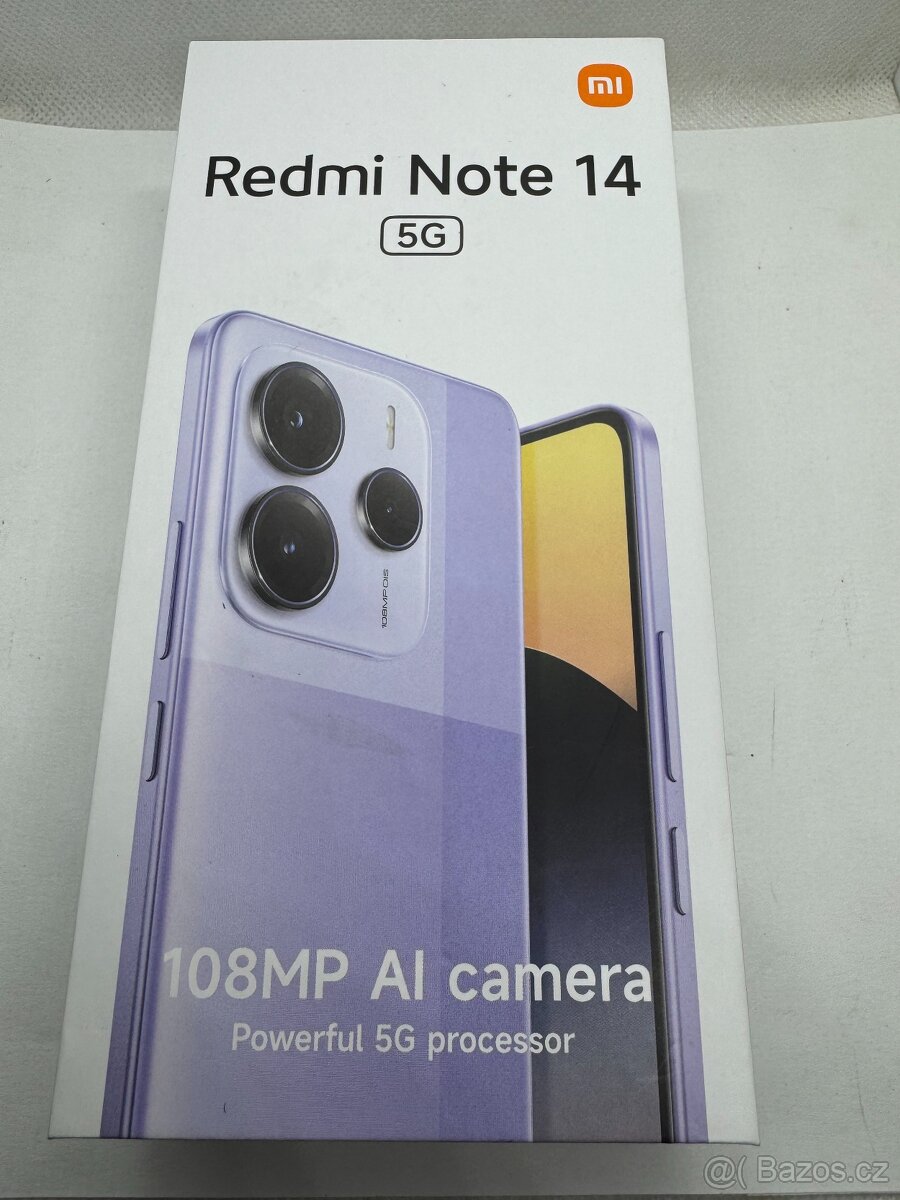 Xiaomi Redmi Note 14 5G 256GB/8GB, komplet, záruka
