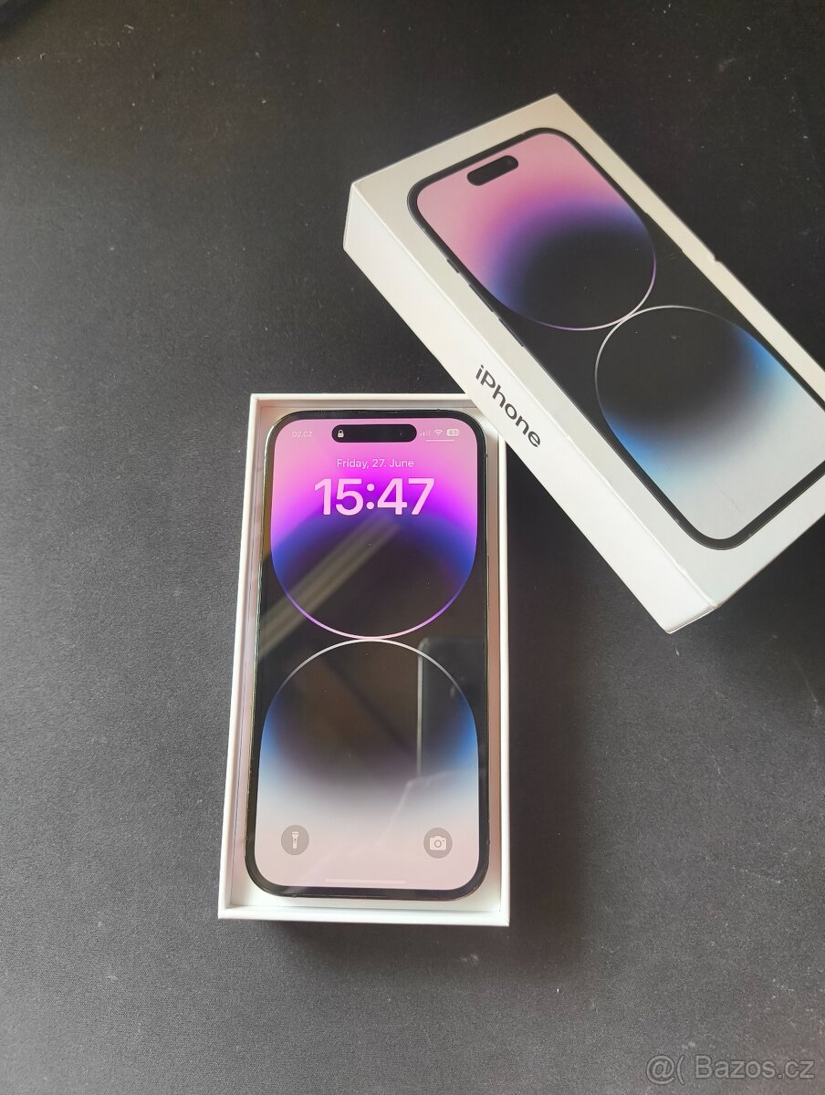 iPhone 14 Pro 128 GB Deep Purple - záruka 6/2026 - top stav