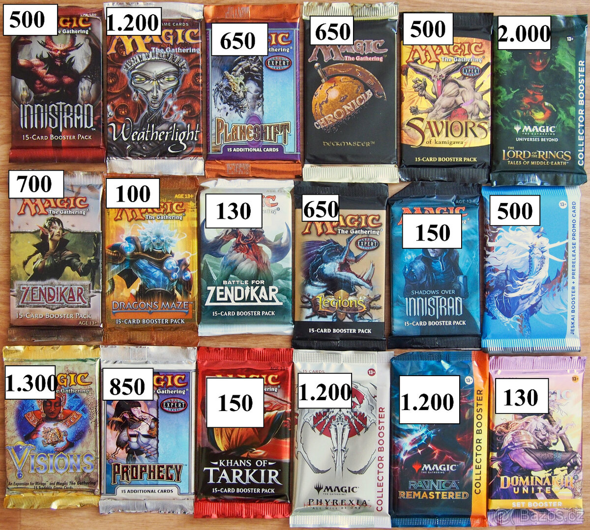 Prodám boostery Magic: The Gathering
