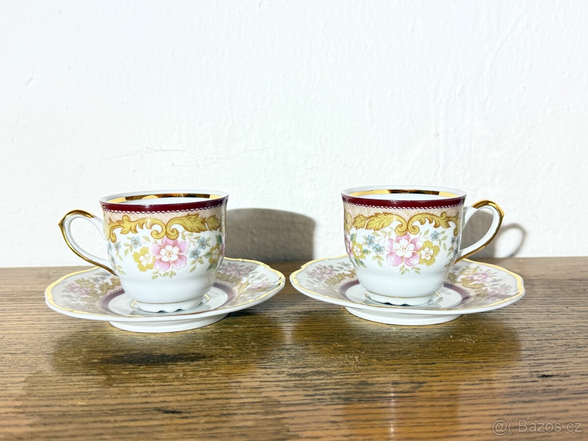 Sada čajových šálků - porcelánka Stará Role