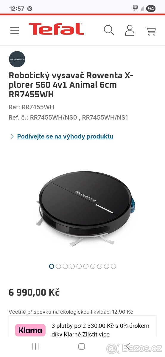 Robotický vysavač Rowenta x-plorer s60 4v1 animal