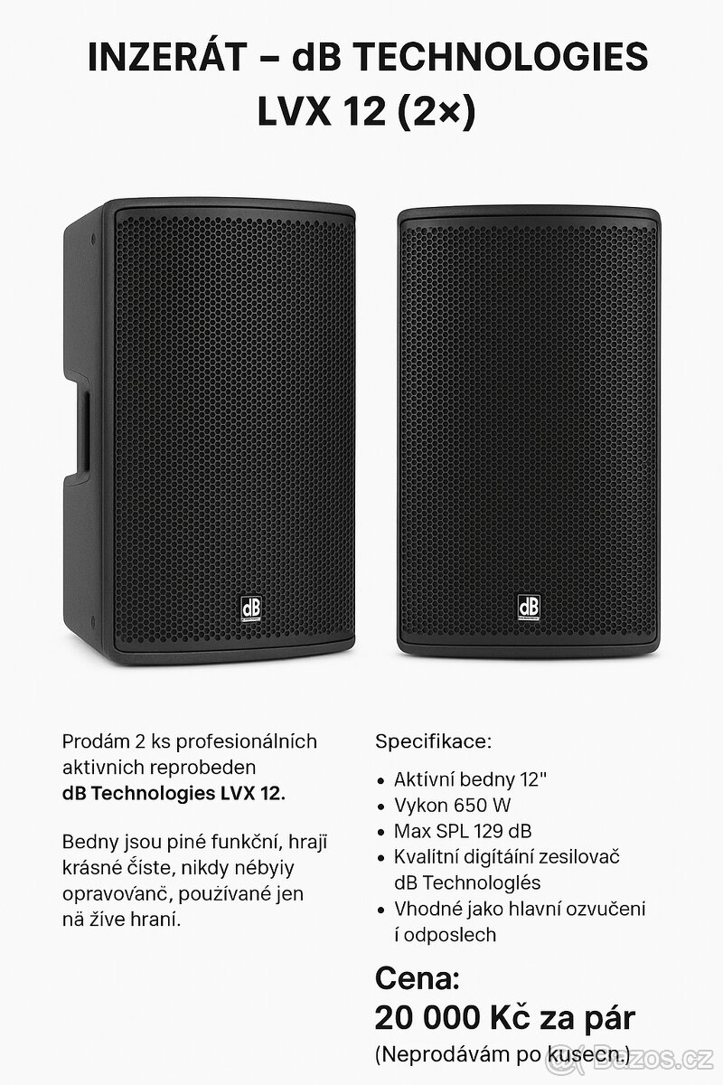 dB Technologies LVX 12 (2×)