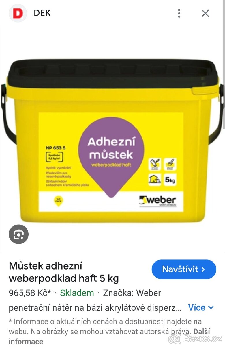 Neotevřený adhezní můstek Weber