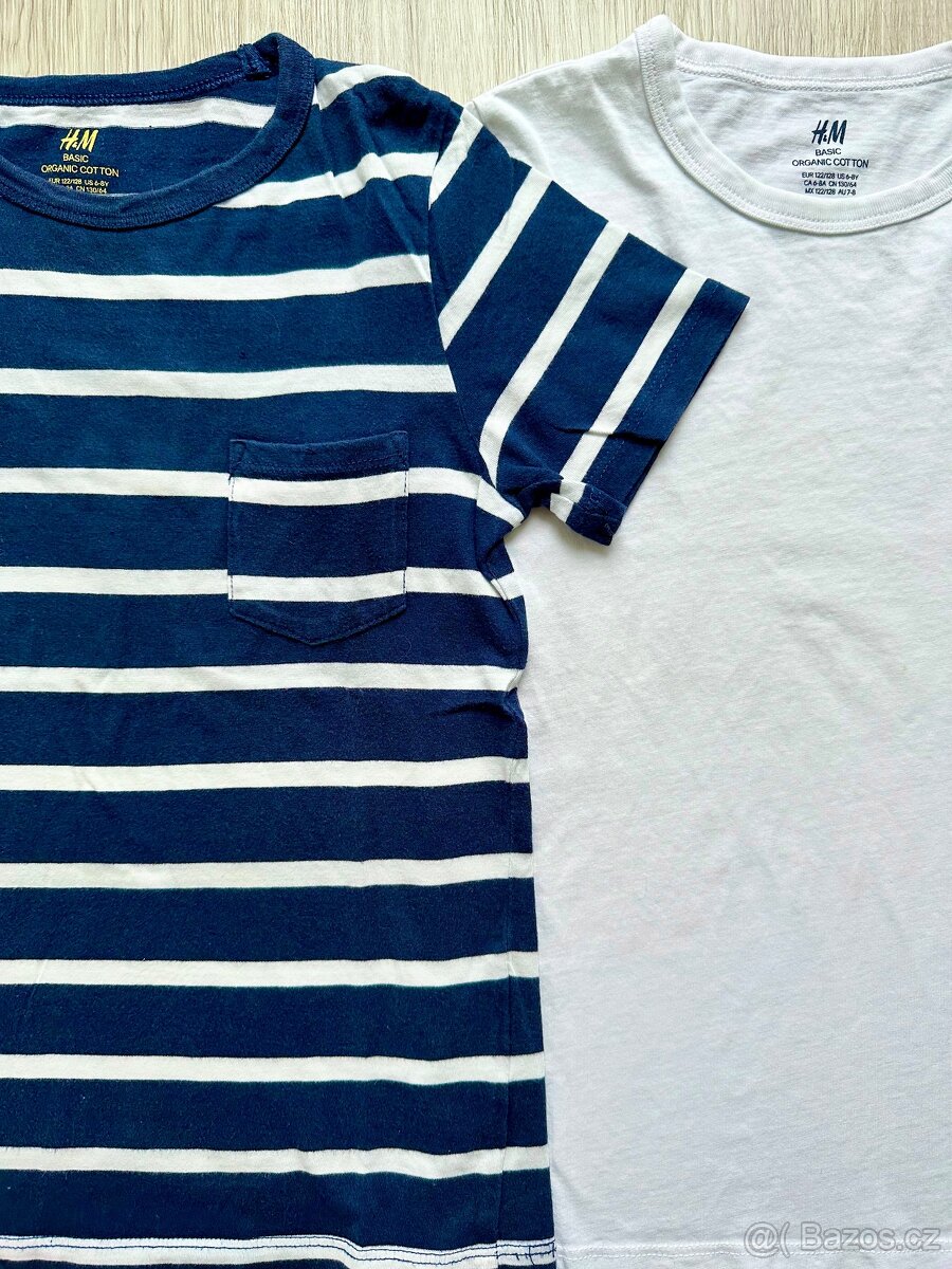 2x nové tričko H&M 122/128