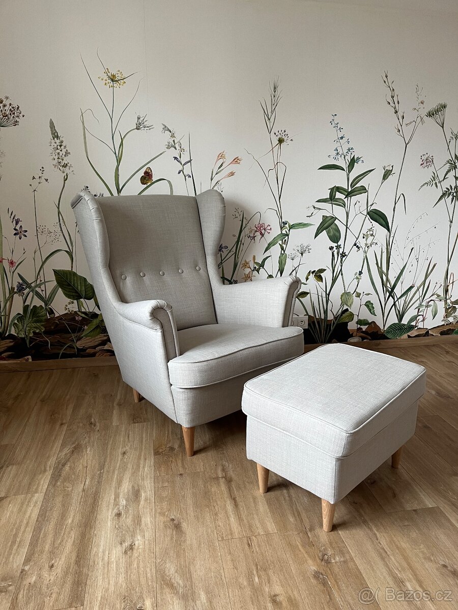 Křeslo ušák - Ikea STRANDMON