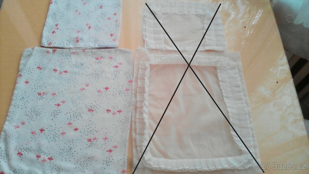 Vintage povlečení pro panenku+vložka do zavinovačky-80.léta