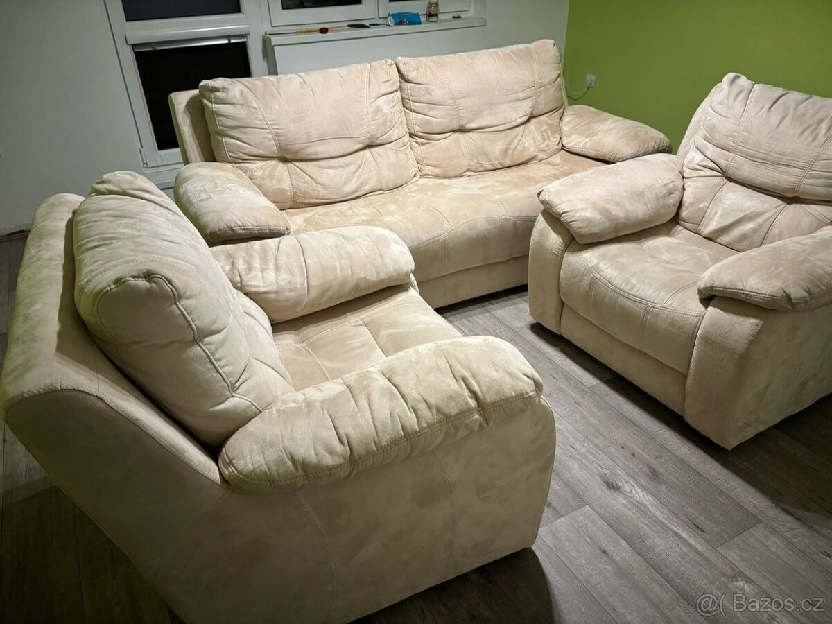 Prodam 2xkreslo + gauč / cena komplet 2.000 Kč